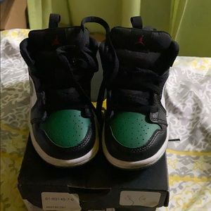 Retro Jordan Pine green Mid 1s Toddlers